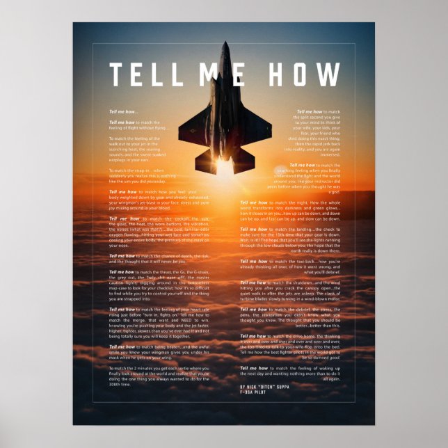 Tell Me How Poster (Front)
