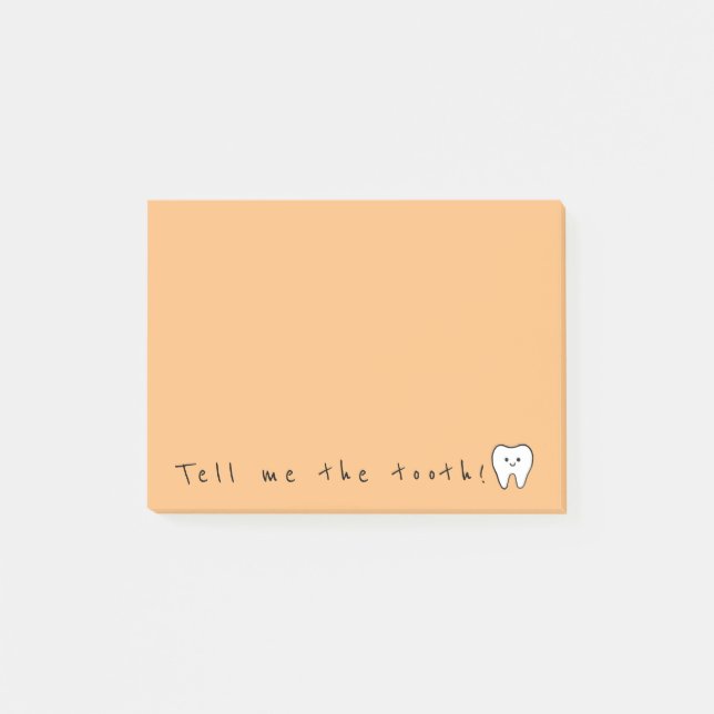 Tell me the tooth! post-it notes (Front)