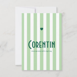 Tell of birth Green Riviera Save The Date