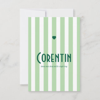 Tell of birth Green Riviera Save The Date