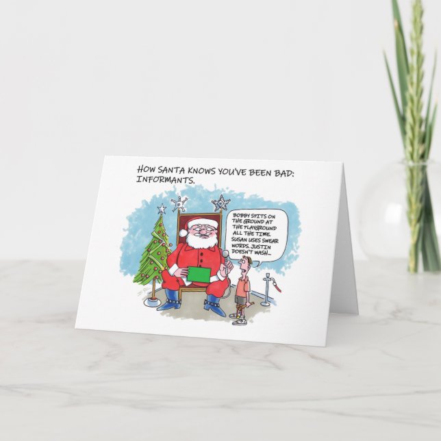 Tell Santa greeting card (Front)