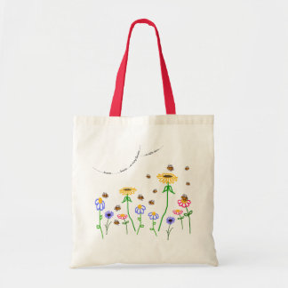'Tellement de fleurs' abeilles et Sac fourre-tout