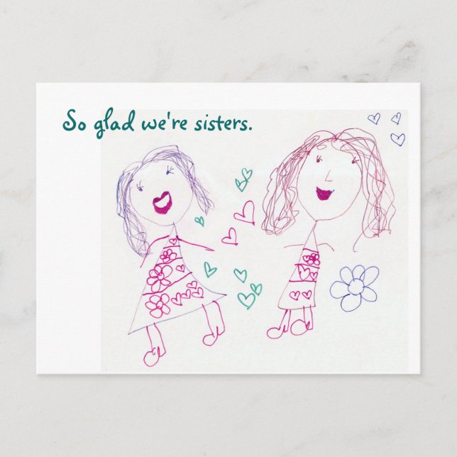 Tellement heureux que nous soyons soeurs, Carte po (Devant)