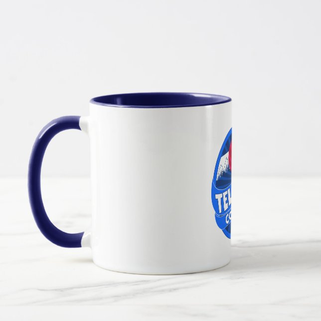 Telluride Colorado flag burst coffee mug cup (Left)