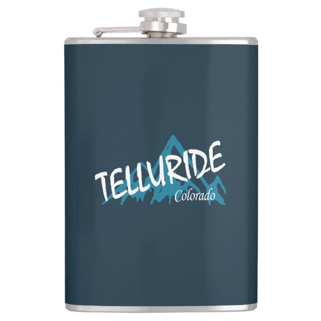 Telluride Colorado Mountains Hip Flask (Front)
