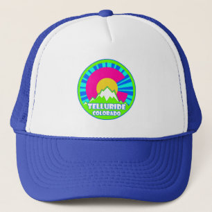 Telluride Colorado neon mountains hat