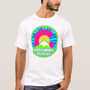 Telluride Colorado neon mountains shirt