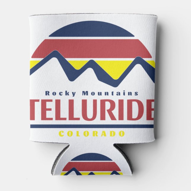 Telluride Colorado Rocky Mountains Can Cooler (Front)
