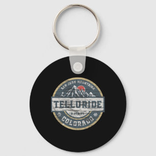 Telluride Colorado San Juan Rocky Mountains Skiing Keychain
