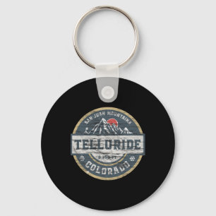 Telluride Colorado San Juan Rocky Mountains Skiing Keychain