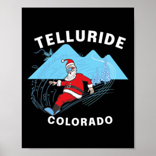 Telluride Colorado - Santa Claus Snowboard Poster