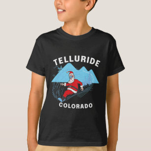 Telluride Colorado - Santa Claus Snowboard  T-Shirt