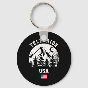 Telluride Colorado Ski Resort Alpine Skiing Americ Keychain