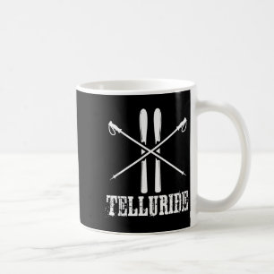 Telluride colorado ski skier skiing poles down coffee mug