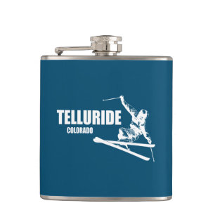Telluride Colorado Skier Hip Flask