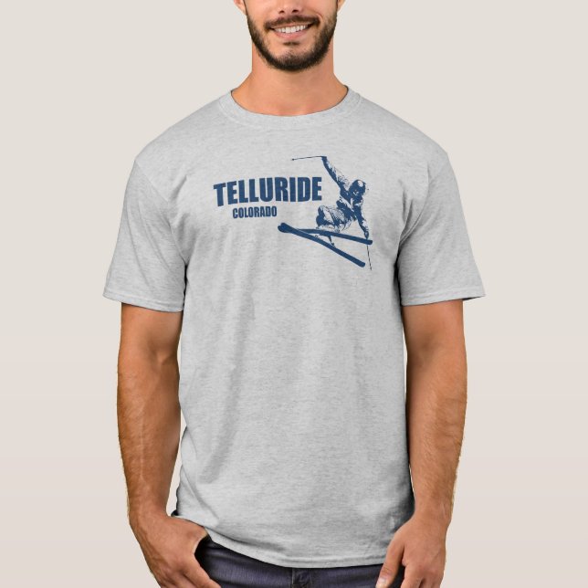 Telluride Colorado Skier T-Shirt (Front)