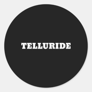 Telluride Colorado Skiing City  Classic Round Sticker