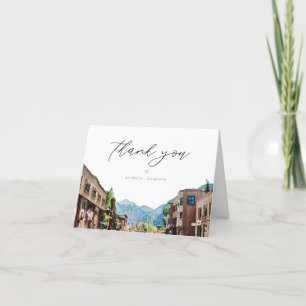 TELLURIDE Colorado Skyline Mountain Destination Thank You Card