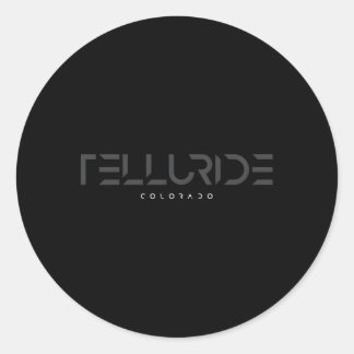 Telluride Colorado Tonal Type Classic Round Sticker