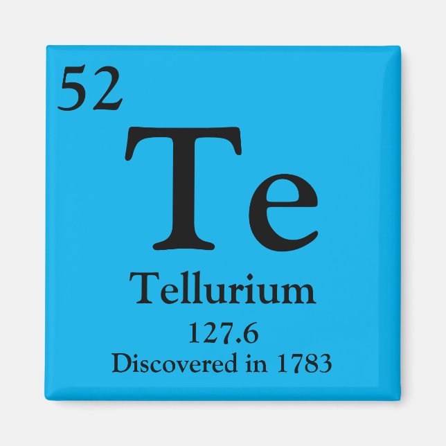 Tellurium Periodic Table Magnet (Front)