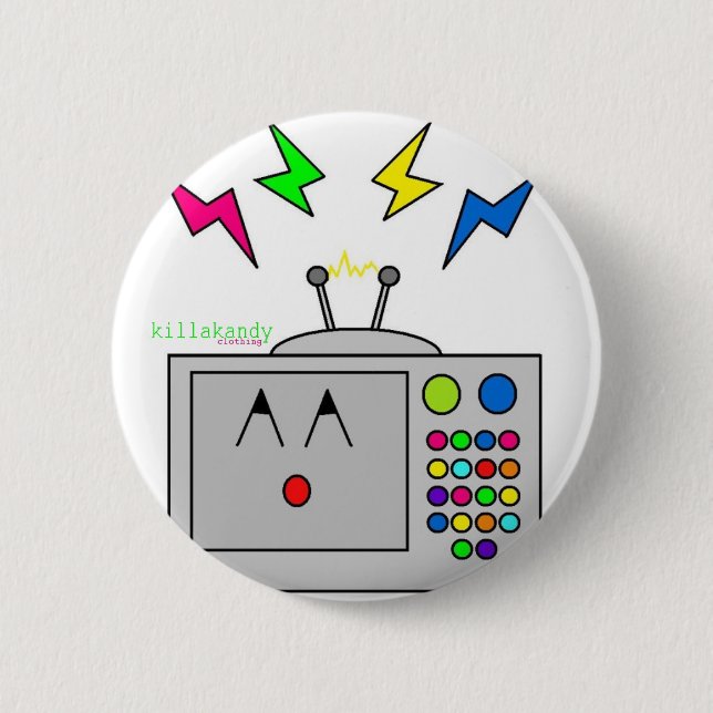 Telly Fright Badge :) 2 Inch Round Button (Front)