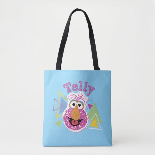 Telly Monster Fun Graphic Tote Bag (Front)