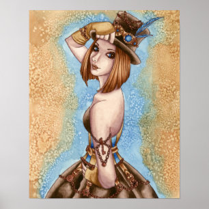Telsa - Steampunk Art Poster
