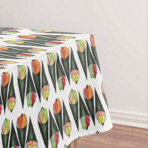 Temaki Sushi Hand Roll Rolls Japanese Food Cuisine Tablecloth
