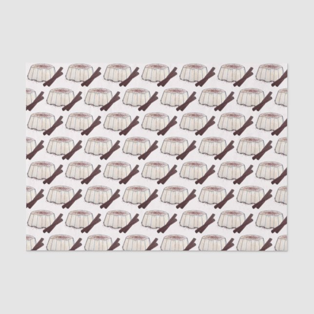 Tembleque Puerto Rican New Year Coconut Pudding Tissue Paper (Front)