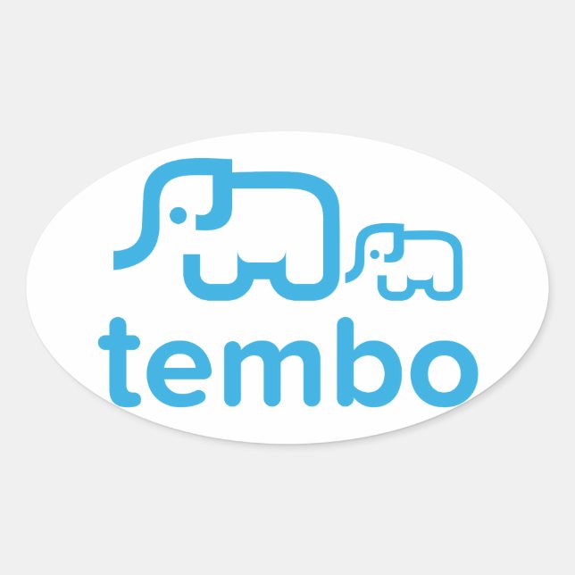 Tembo Oval Sticker (Front)