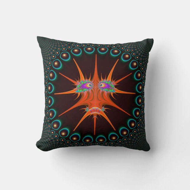 Tembusu Bug in 24 Point Circular Frame Throw Pillow (Front)