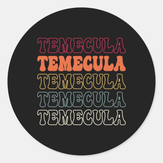 Temecula Classic Round Sticker (Front)