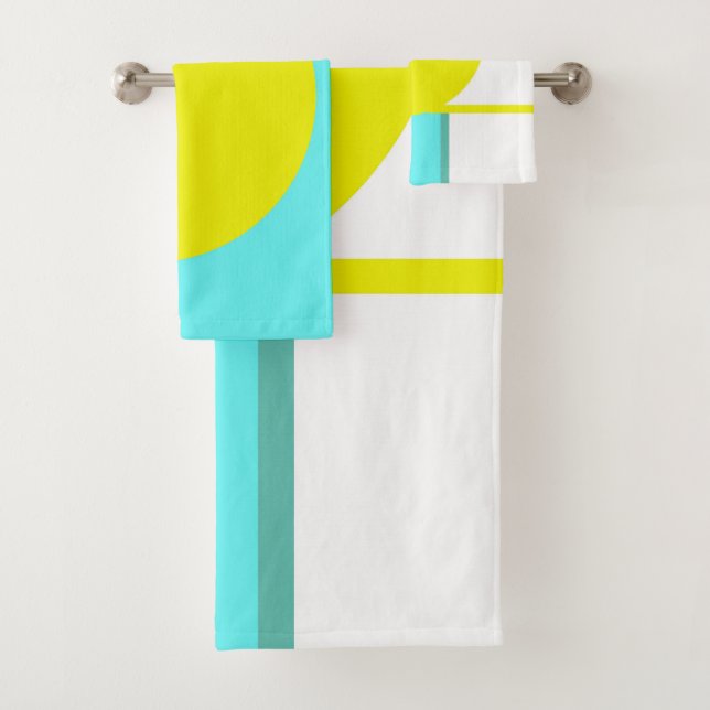 Téméraire Abstrait Cercle Turquoise Vert Jaune (En situation)