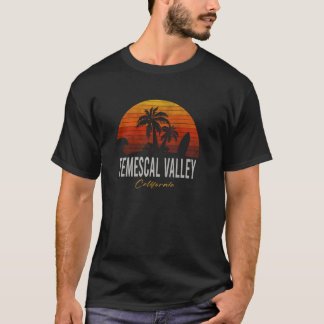 Temescal Valley California Retro Surfer Vintage Be T-Shirt
