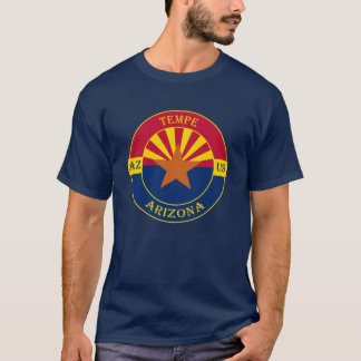 Tempe Arizona Flag USA Seal Stamp Badge Travel Sou T-Shirt
