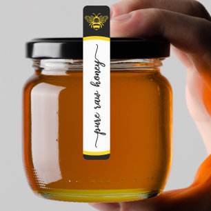 Temper proof Honey Jar Labels Honeybee Bee Apiary