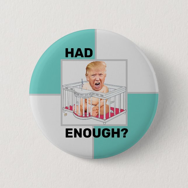 Temper Tantrum Trump 2 Inch Round Button (Front)