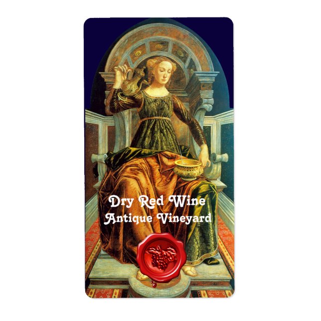 TEMPERANCE RED WINE WAX SEAL /ANTIQUE TAROTS (Front)
