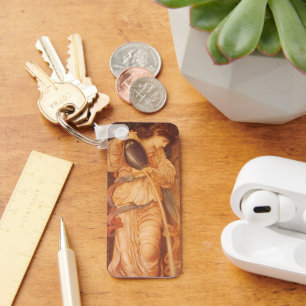 Temperantia by Burne Jones, Vintage Victorian Art Keychain
