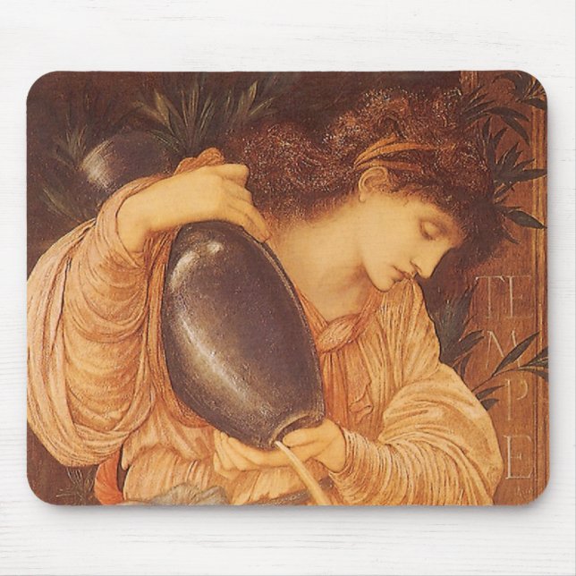 Temperantia by Sir Edward Coley Burne-Jones Mouse Pad (Front)