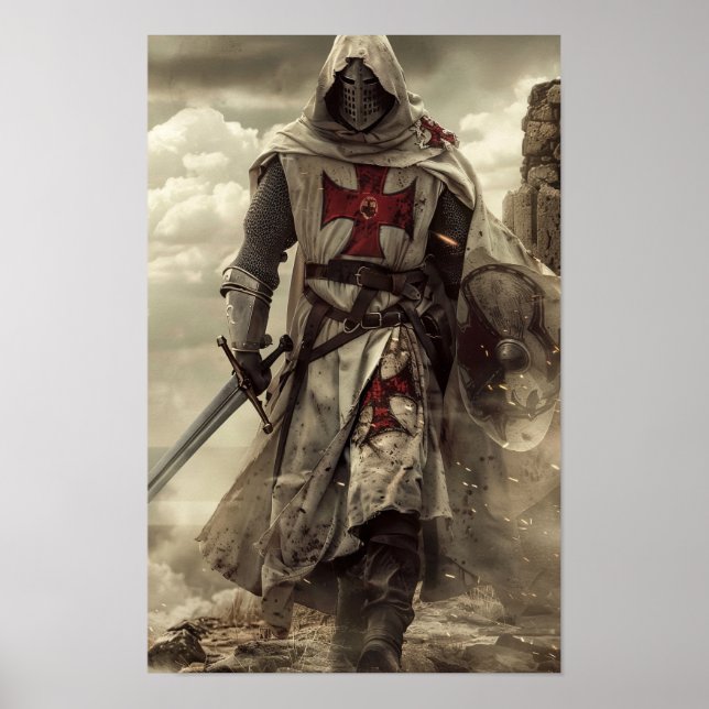 Température des chevaliers - Poster photo épique (Devant)