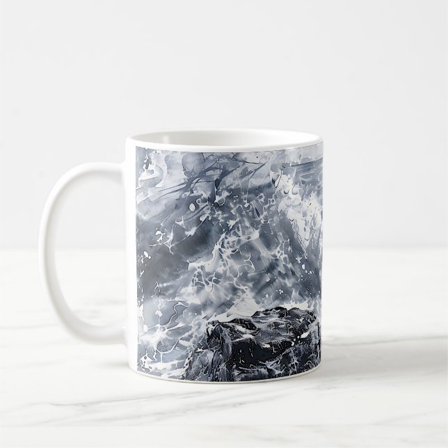 Tempest on the Welsh Shore Coffee Mug (Left)