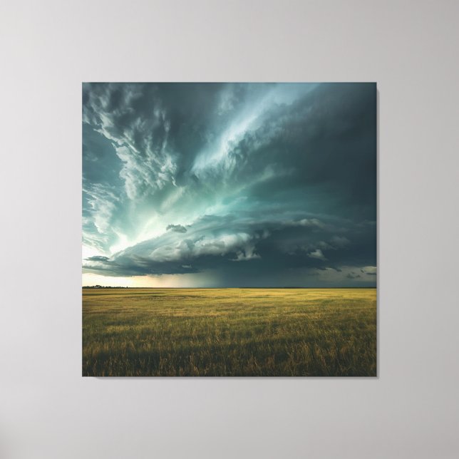 Tempest Over the Plains – Storm Chaser’s Dream Pri Canvas Print (Front)