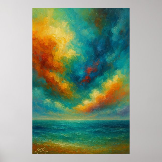 Tempest Serenade Abstract Poster (Front)