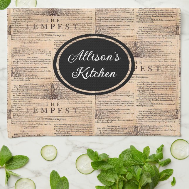 Tempest Shakespeare Serviette de cuisine personnal (Plié)