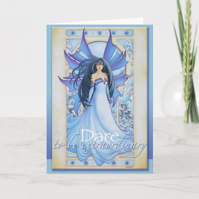 Tempête de carte de Faery d'hiver de glace par (Devant)