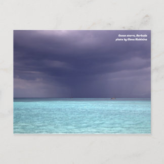 Tempête de mer à Barbuda carte postale