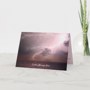 Tempête de nuit à Sea Lightning Note / Carte de vo