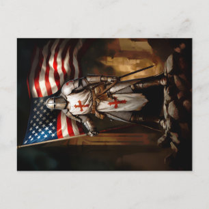 Templar American Knight Postcard
