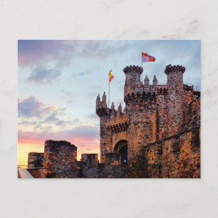 Templar castle holiday postcard